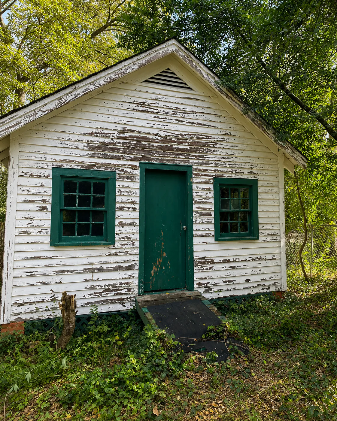 Before - faded exterior paint